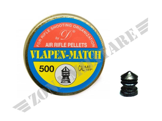 Piombini Vlapen-Match Doppia Guida Cal.4.5 Conf. 500Pz