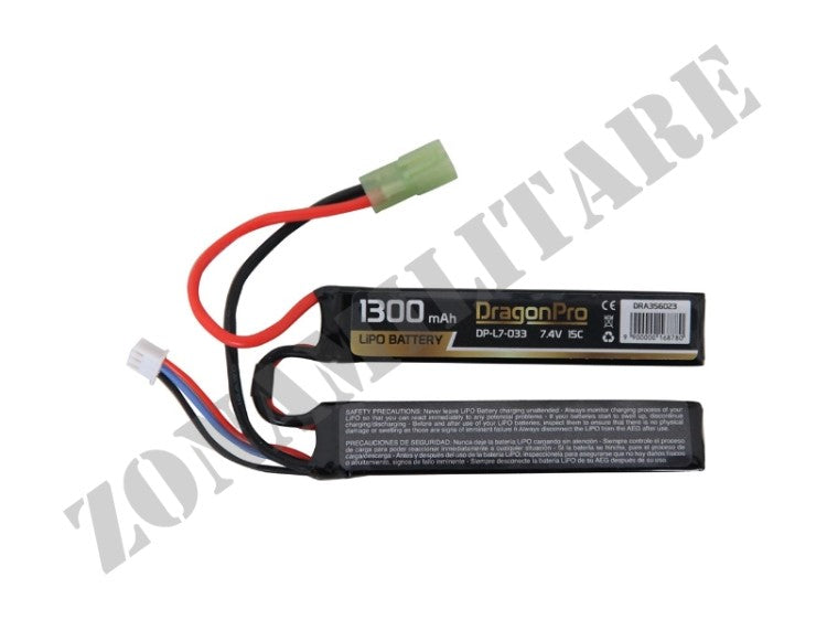 Batteria Lipo 7,4 1300Mah 15C Dragonpro Doppio Elemento