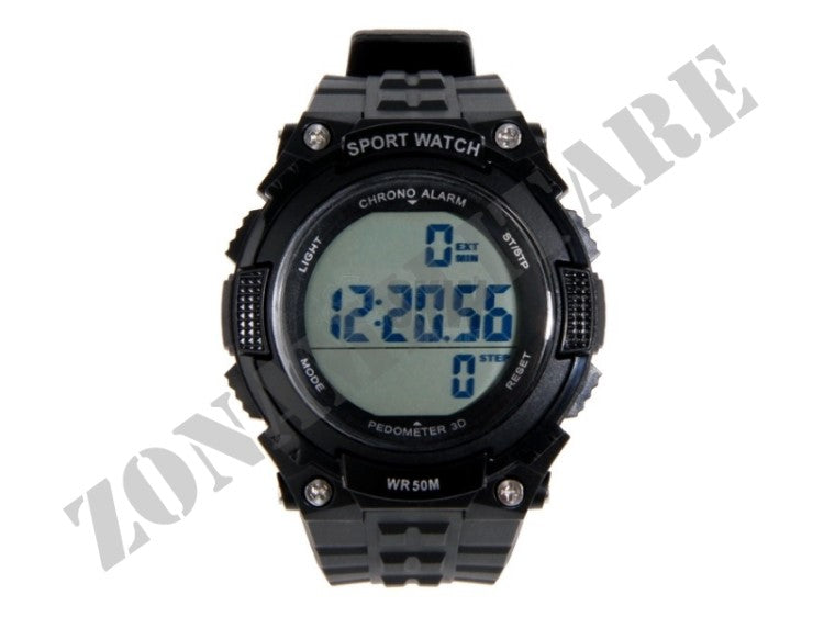 Orologio Tactical Watch With Pedometer Black Delta Tactics