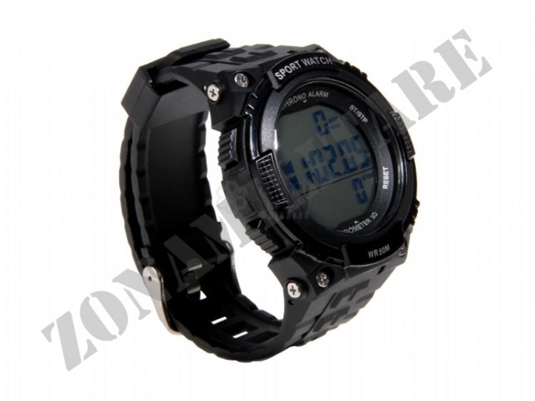 Orologio Tactical Watch With Pedometer Black Delta Tactics