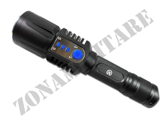 Torcia Hunterseye 1000 Lumens Con Kit Ricarica Mobile