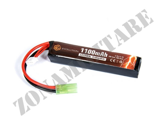 Batteria Lipo 11,1V 1100Mah 20/40C Evolution + T-Plug Adapter