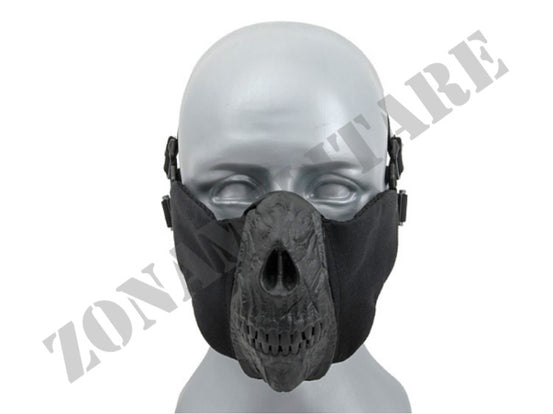 Maschera Half Face Skull Face Mask Black 8 Fields