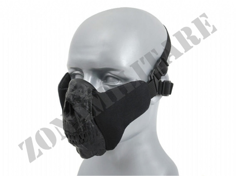 Maschera Half Face Skull Face Mask Black 8 Fields