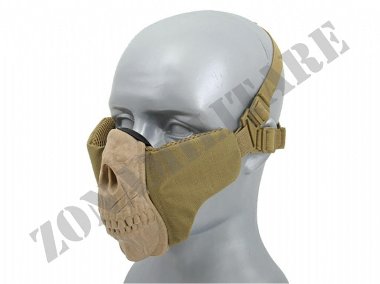 Maschera Half Face Skull Face Mask Tan 8 Fields