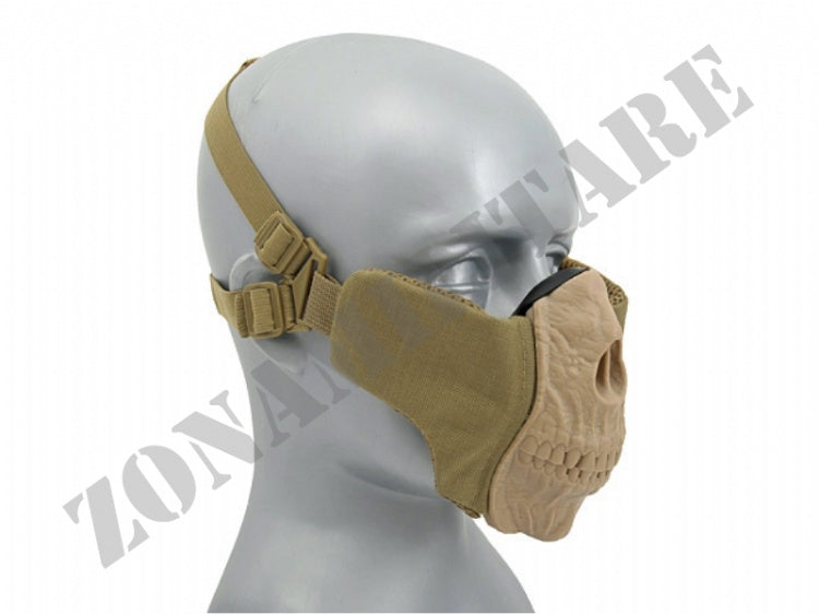 Maschera Half Face Skull Face Mask Tan 8 Fields