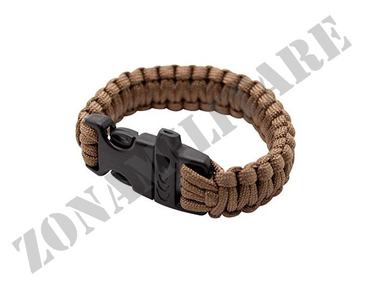 Braccialetto Paracord Survival 3 In 1 Coyote Black Frog Industries