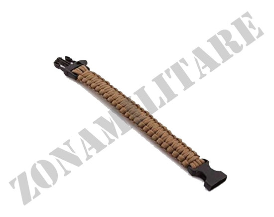 Braccialetto Paracord Survival 3 In 1 Coyote Black Frog Industries