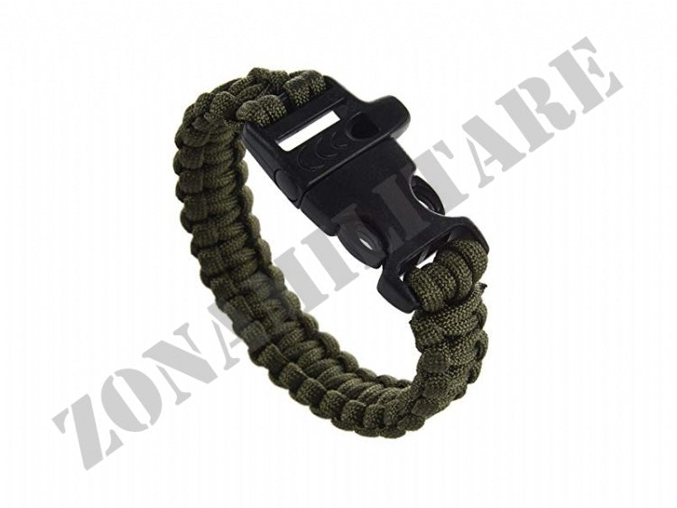 Braccialetto Paracord Survival 3 In 1 Od Green Frog Industries