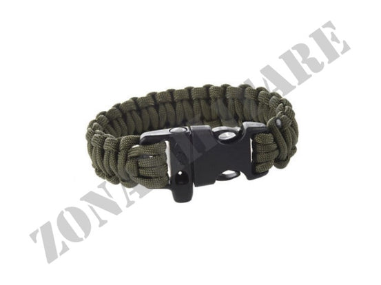 Braccialetto Paracord Survival 3 In 1 Od Green Frog Industries