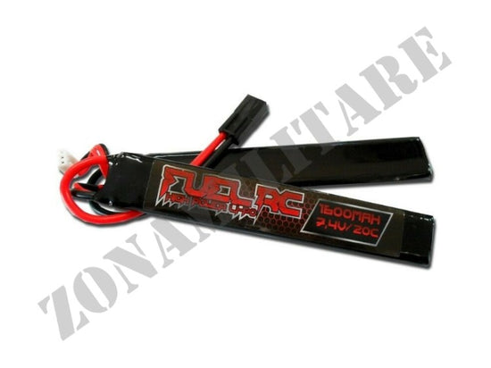 Batteria Li-Po 7,4V 1600 Mah 20C Anpeq Fuel Rc Doppio Elemento