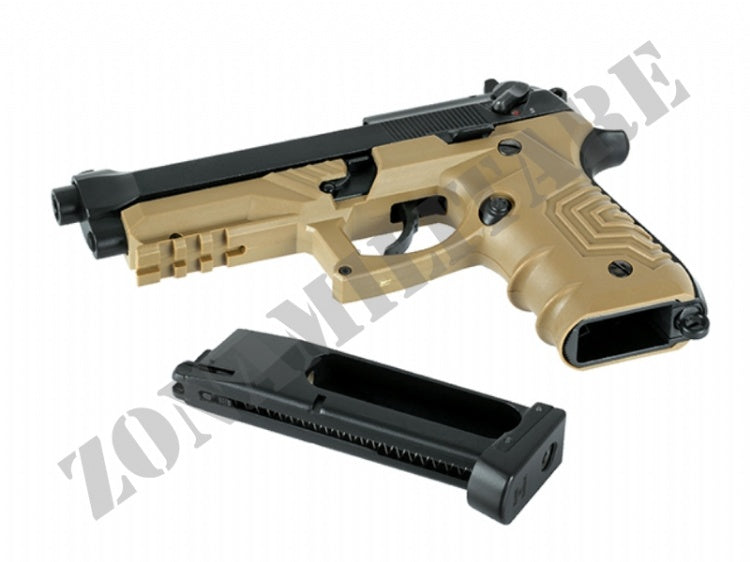 Pistola Hg-173 Full Auto Co2 Metal Colore Tan Hfc