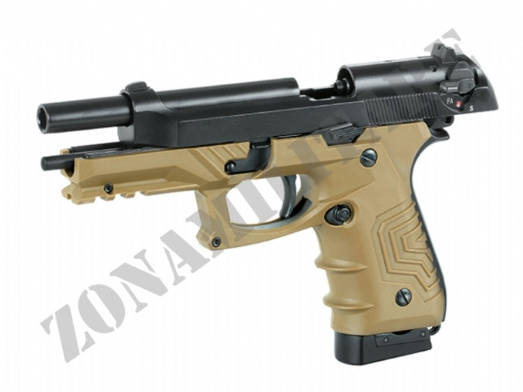 Pistola Hg-173 Full Auto Co2 Metal Colore Tan Hfc