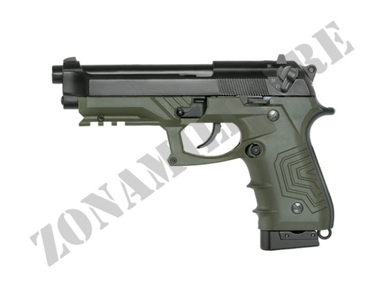 Pistola Hg-173 Full Auto Co2 Metal Colore Od Green Hfc