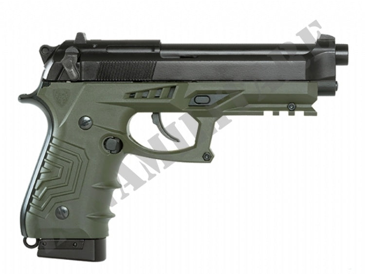 Pistola Hg-173 Full Auto Co2 Metal Colore Od Green Hfc