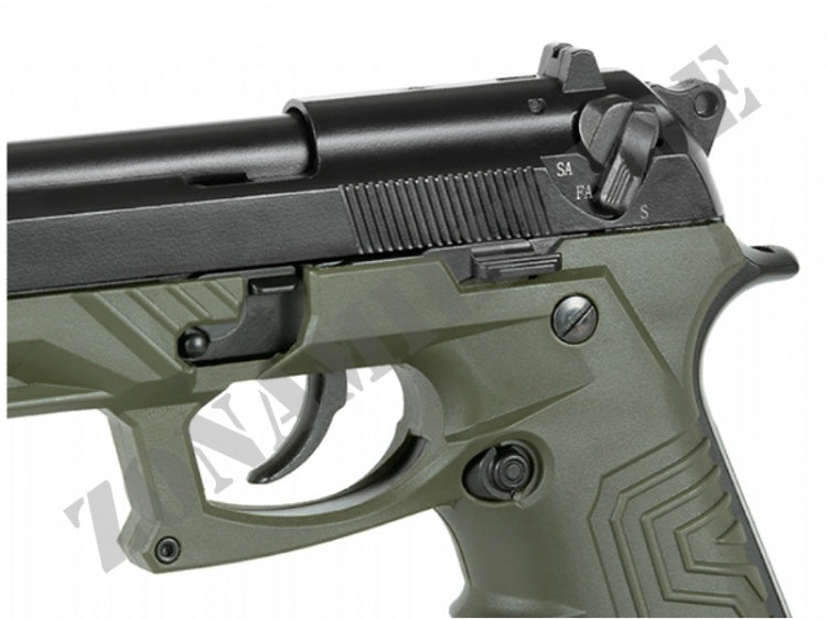 Pistola Hg-173 Full Auto Co2 Metal Colore Od Green Hfc