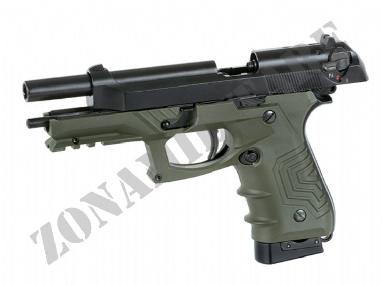 Pistola Hg-173 Full Auto Co2 Metal Colore Od Green Hfc