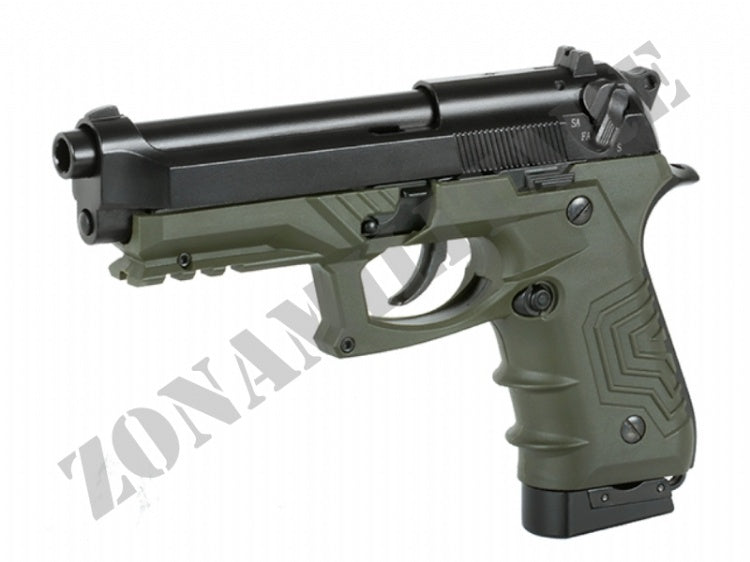 Pistola Hg-173 Full Auto Co2 Metal Colore Od Green Hfc