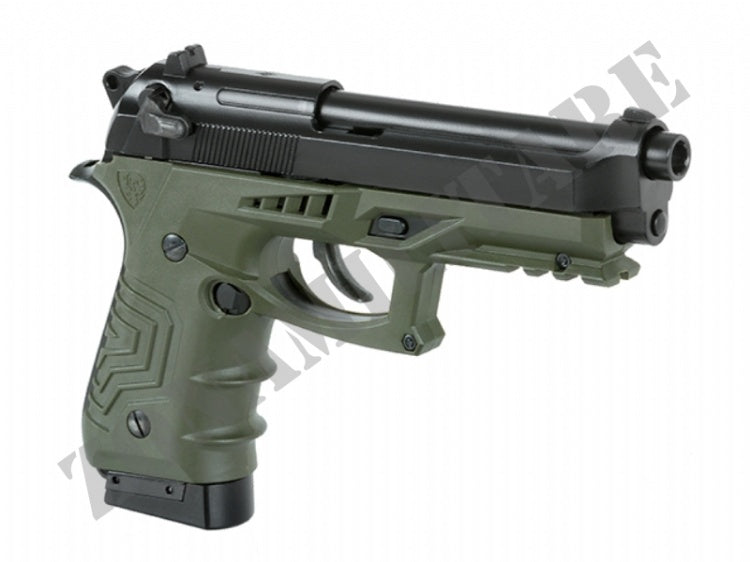 Pistola Hg-173 Full Auto Co2 Metal Colore Od Green Hfc