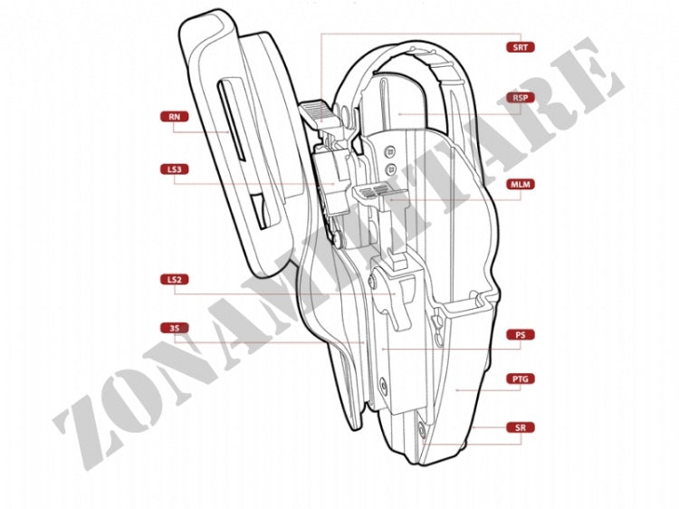 Fondina Evolution5 Holster Iuno L4 Desert Tan