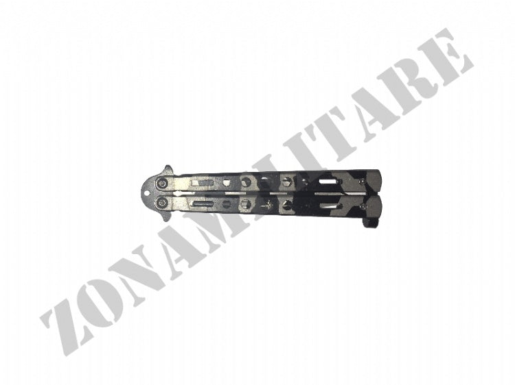 Coltello A Farfalla Jkr Metallo Urban Version Black&Gray