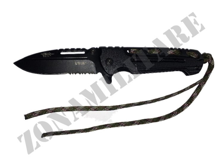 Coltello Jkr Full Metal Richiudibile Con Cordino Camo