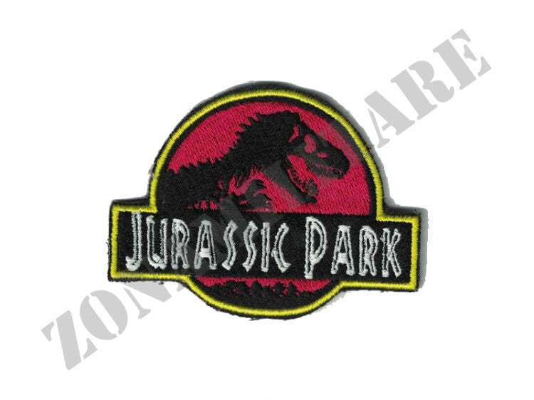 Patch Ricamata Con Velcro Jurassic Park