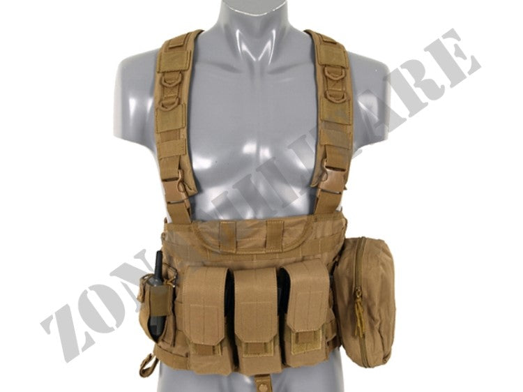 Tattico Force Recon Chest Harness Coyote 8 Fields