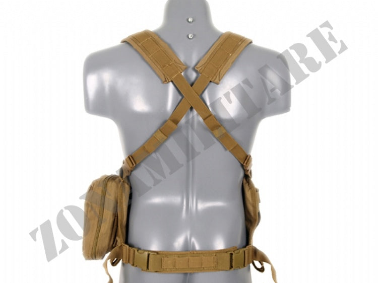 Tattico Force Recon Chest Harness Coyote 8 Fields