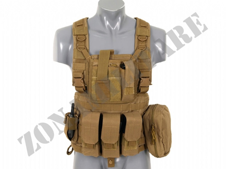 Tattico Force Recon Chest Harness Coyote 8 Fields