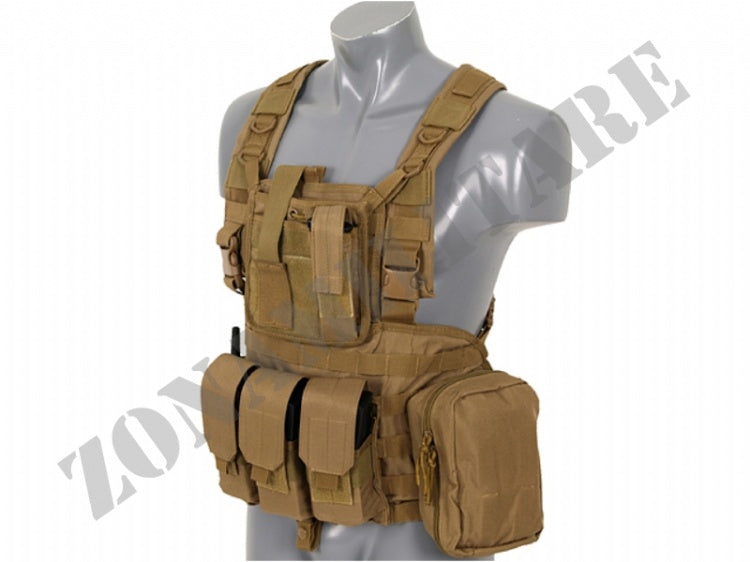 Tattico Force Recon Chest Harness Coyote 8 Fields