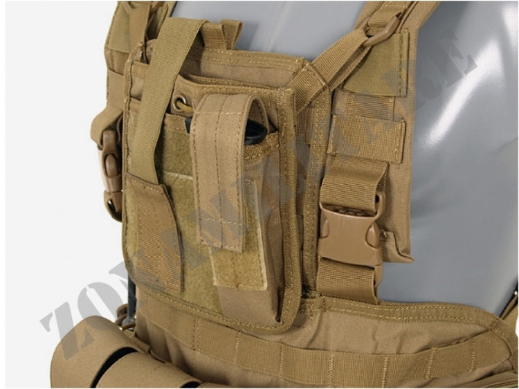 Tattico Force Recon Chest Harness Coyote 8 Fields