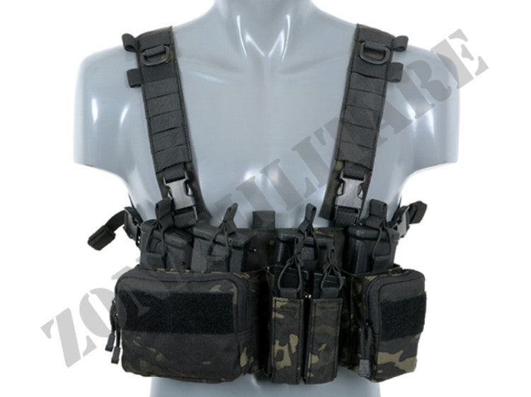 Tattico Buckle Up Recce Sniper Chest Rig Multicam Black 8 Fields