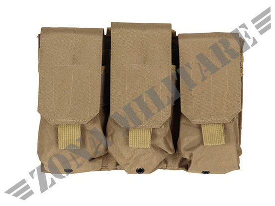 Triple M4/Ak74 Mag Pouch Coyote 8 Fields