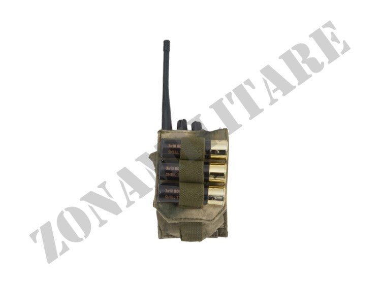 Tasca Porta Radio Con Porta Cartucce Cal.12 Foliage Green 8 Fields