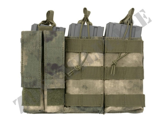 Triple 5.56 Mag/Pistol Pouch Panel Foliage Green Color 8 Fields