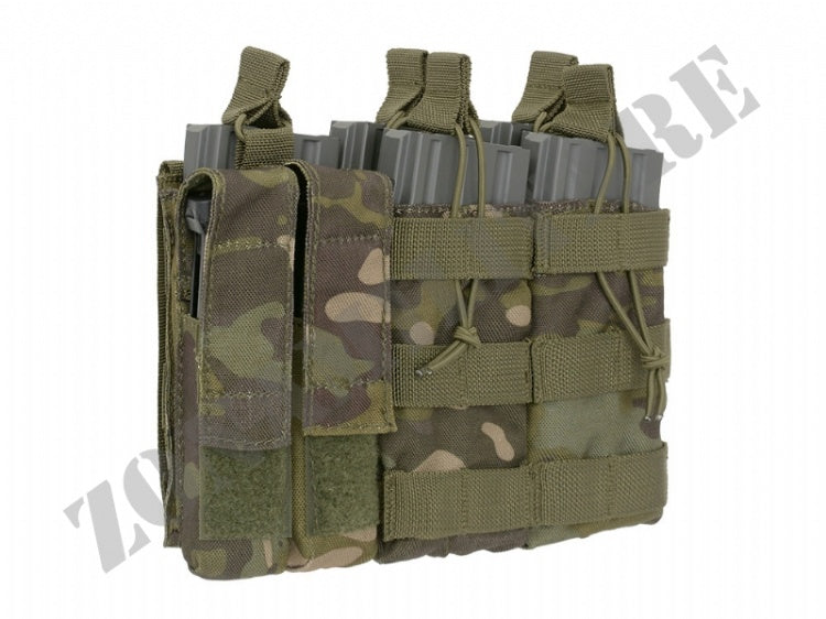 Triple 5.56 Mag/Pistol Pouch Panel Atp Tropic Color 8 Fields