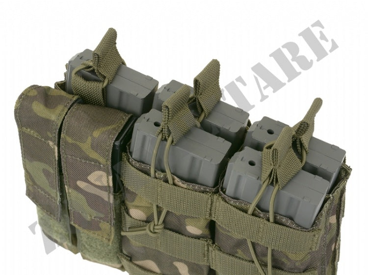 Triple 5.56 Mag/Pistol Pouch Panel Atp Tropic Color 8 Fields