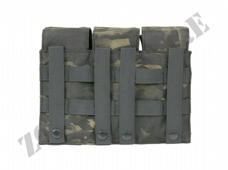 Porta Caricatori Tripla 5.56 Con Porta Cal.12 Multicam Black 8 Fields