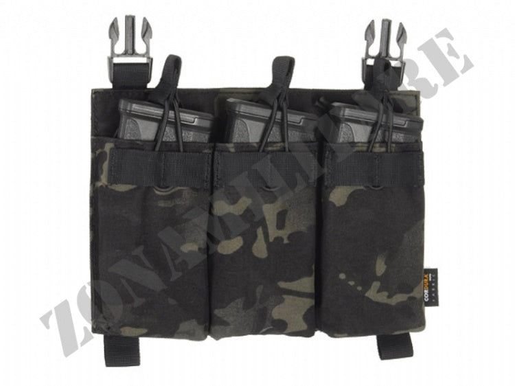 PIATTAFORMA PORTA CARICATORI Buckle Up Triple 5.56/Pistol MULTICAM BLACK 8 Fields