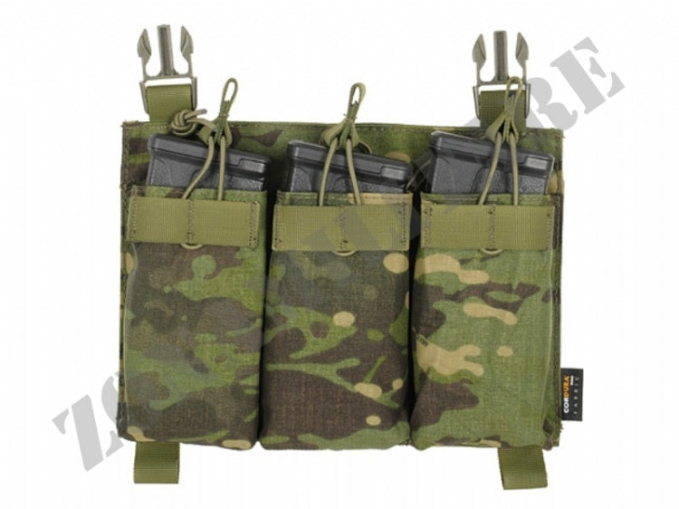 PIATTAFORMA PORTA CARICATORI Buckle Up Triple 5.56/Pistol MULTICAM TROPIC 8 Fields