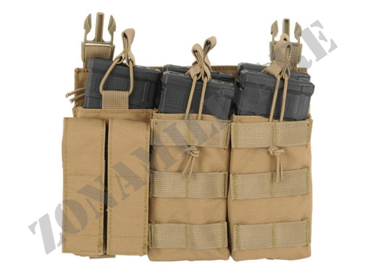 PIATTAFORMA PORTA CARICATORI Buckle Up Triple 5.56/Pistol COYOTE 8 Fields