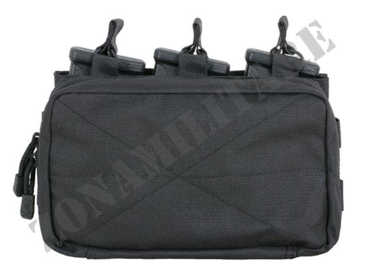 Molle Triple Rifle Mag/Gp Pouch Black 8 Fields