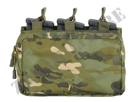 Molle Triple Rifle Mag/Gp Pouch Multicam Tropic 8 Fields