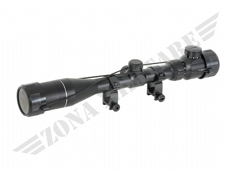 Scope 3-9X40E With High Mounting Rings 8 Fields