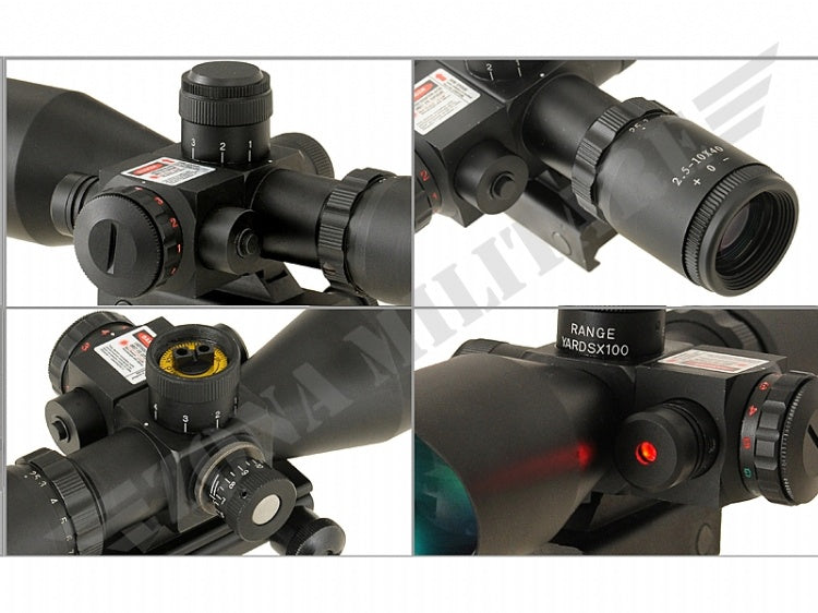 Ottica Scope 2.5-10X40 With Laser Acm 8 Fields