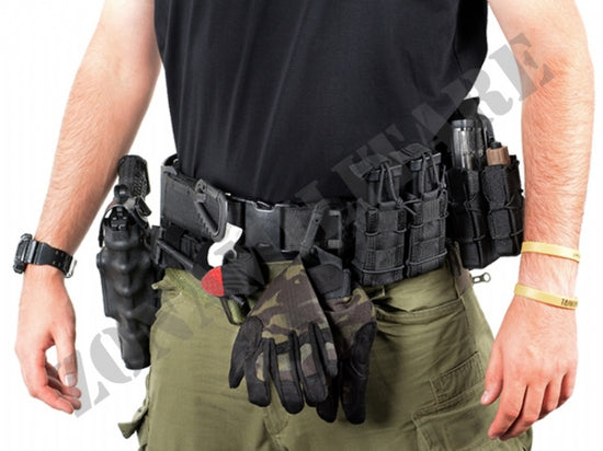 Rigid Combat Belt Molle Black 8Fields