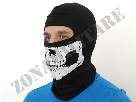 Balaclava Type A Skull Black Color 8 Fields