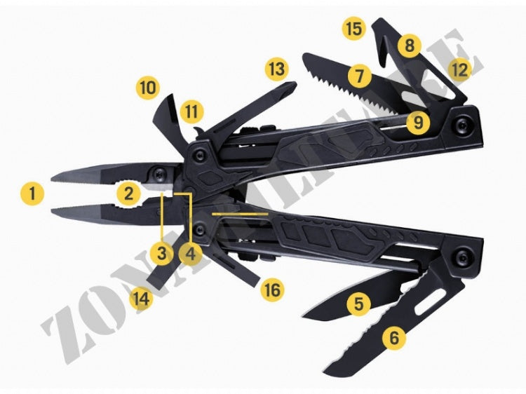 Multifunzione Oht Coyote Tan Leatherman 16 Utensili