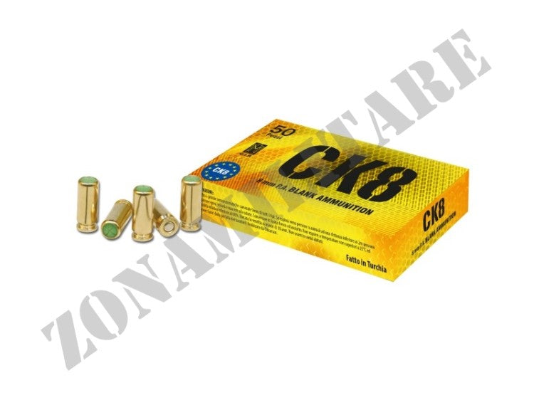 Munizioni A Salve Calibro 8Mm Ck8 Confezione 50Pz